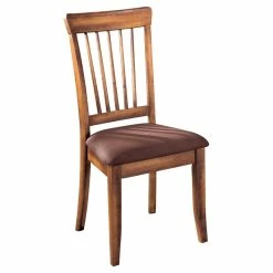 Wholesale 🎁 Ashley Furniture Ashley Berringer Microfiber Upholstered Dining Side Chair In Rustic Brown 🔥