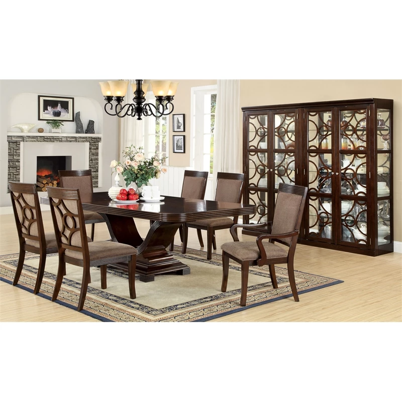 Deals 😀 Furniture Of America Bure Wood Padded Dining Arm Chair In Walnut (Set Of 2) ⌛ 5 Deals 😀 Furniture Of America Bure Wood Padded Dining Arm Chair In Walnut (Set Of 2) ⌛ - Image 3