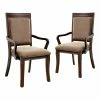 Deals 😀 Furniture Of America Bure Wood Padded Dining Arm Chair In Walnut (Set Of 2) ⌛ -Cheap Office Chairs Store 1951057 11 L
