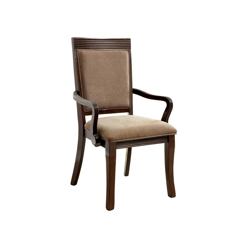 Deals 😀 Furniture Of America Bure Wood Padded Dining Arm Chair In Walnut (Set Of 2) ⌛ 6 Deals 😀 Furniture Of America Bure Wood Padded Dining Arm Chair In Walnut (Set Of 2) ⌛ - Image 4