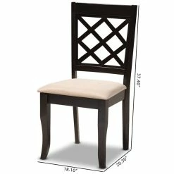 Budget 🌟 Baxton Studio Verner Wood Dining Chair In Sand And Espresso - Set Of 4 🎉 13 Budget 🌟 Baxton Studio Verner Wood Dining Chair In Sand And Espresso - Set Of 4 🎉 -Cheap Office Chairs Store 1951182 5 L