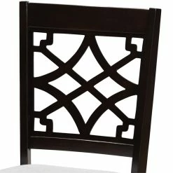 Discount 👏 Baxton Studio Mael Wood Dining Chair In Gray And Espresso - Set Of 4 🛒 -Cheap Office Chairs Store 1951183 4 L