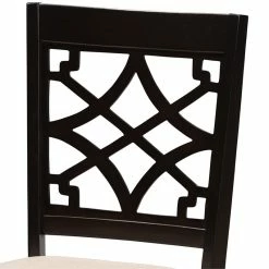 Best Sale 🤩 Baxton Studio Mael Wood Dining Chair In Sand And Espresso (Set Of 4) 🧨 -Cheap Office Chairs Store 1951184 4 L