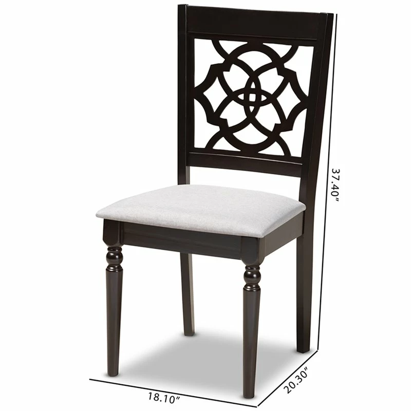 Cheapest 😍 Baxton Studio Renaud Wood Dining Chair In Gray And Espresso - Set Of 4 😀 8 Cheapest 😍 Baxton Studio Renaud Wood Dining Chair In Gray And Espresso - Set Of 4 😀 - Image 6