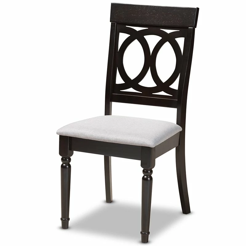 Deals 🎁 Baxton Studio Lucie Wood Dining Chair In Gray And Espresso - Set Of 4 😍 5 Deals 🎁 Baxton Studio Lucie Wood Dining Chair In Gray And Espresso - Set Of 4 😍 - Image 3