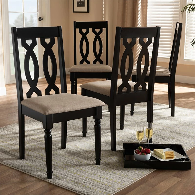 Deals ๐ Baxton Studio Cherese Wood Dining Chair In Sand And Espresso - Set Of 4 ๐ 4 Deals ๐ Baxton Studio Cherese Wood Dining Chair In Sand And Espresso - Set Of 4 ๐ - Image 2