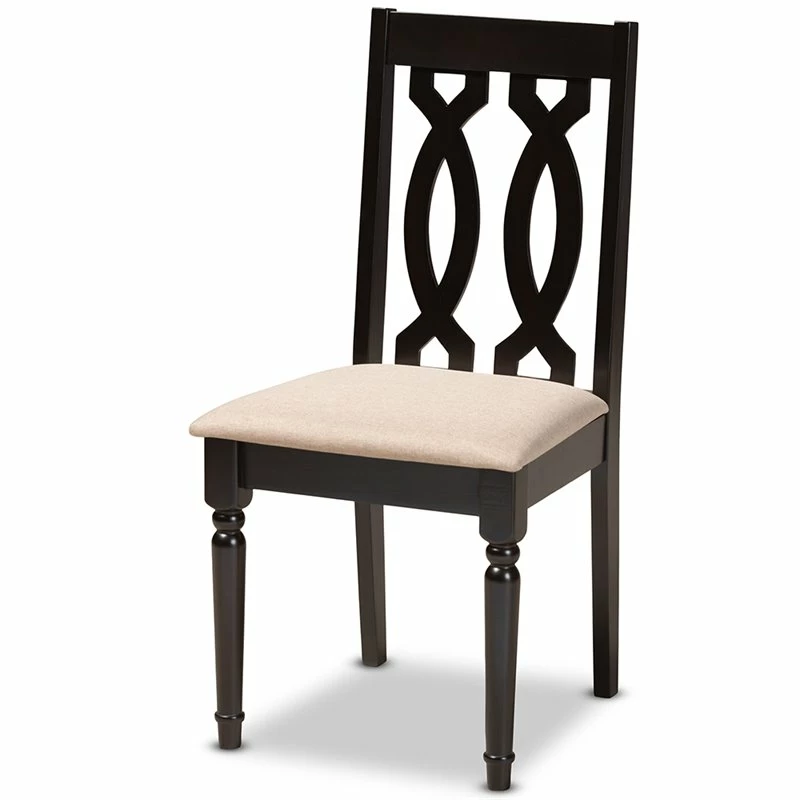 Deals ๐ Baxton Studio Cherese Wood Dining Chair In Sand And Espresso - Set Of 4 ๐ 5 Deals ๐ Baxton Studio Cherese Wood Dining Chair In Sand And Espresso - Set Of 4 ๐ - Image 3