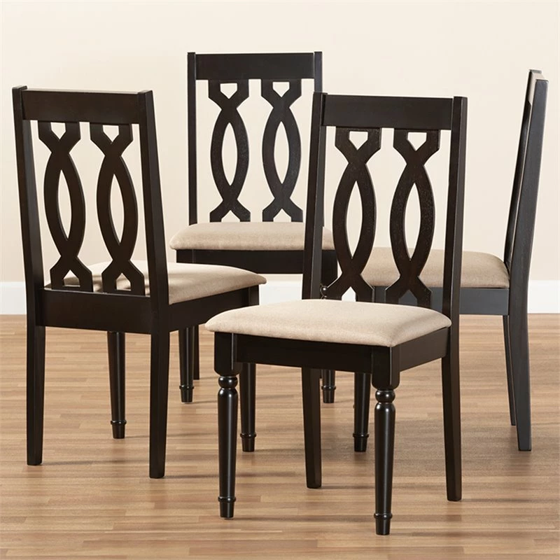 Deals ๐ Baxton Studio Cherese Wood Dining Chair In Sand And Espresso - Set Of 4 ๐ 6 Deals ๐ Baxton Studio Cherese Wood Dining Chair In Sand And Espresso - Set Of 4 ๐ - Image 4