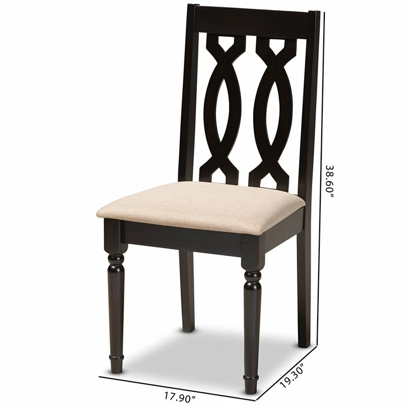 Deals ๐ Baxton Studio Cherese Wood Dining Chair In Sand And Espresso - Set Of 4 ๐ 8 Deals ๐ Baxton Studio Cherese Wood Dining Chair In Sand And Espresso - Set Of 4 ๐ - Image 6