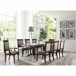 Outlet 😍 Furniture Of America Lucille Wood Padded Dining Arm Chair In Cherry (Set Of 2) ⭐ -Cheap Office Chairs Store 1953041 4 L