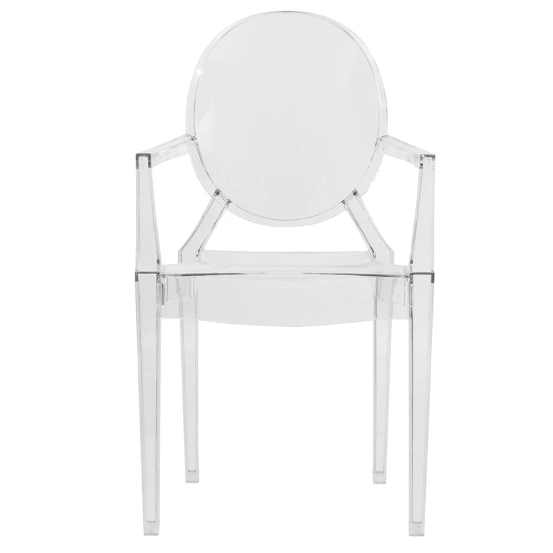 Discount 🎁 LeisureMod Carroll Modern Acrylic Dining Armchair In Clear 🔔 4 Discount 🎁 LeisureMod Carroll Modern Acrylic Dining Armchair In Clear 🔔 - Image 2