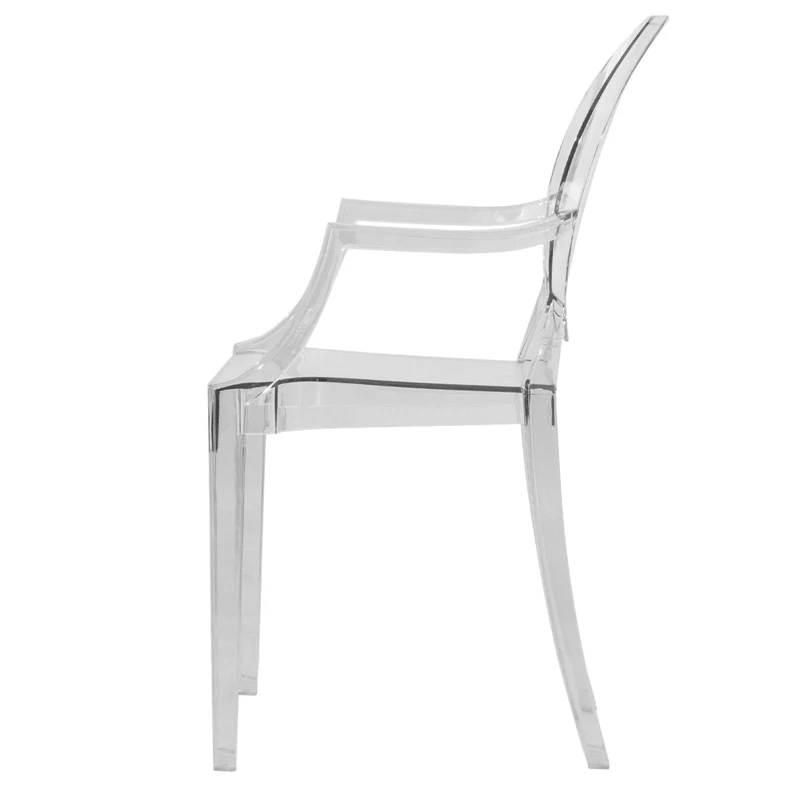 Discount 🎁 LeisureMod Carroll Modern Acrylic Dining Armchair In Clear 🔔 5 Discount 🎁 LeisureMod Carroll Modern Acrylic Dining Armchair In Clear 🔔 - Image 3