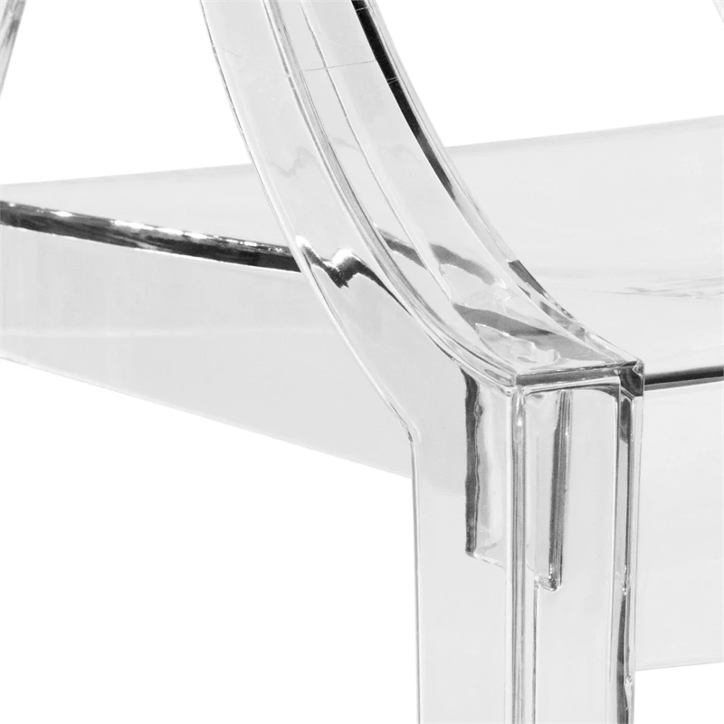 Discount 🎁 LeisureMod Carroll Modern Acrylic Dining Armchair In Clear 🔔 8 Discount 🎁 LeisureMod Carroll Modern Acrylic Dining Armchair In Clear 🔔 - Image 6