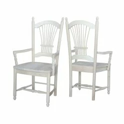 Outlet 🌟 International Concepts Sheafback Arm Chair Unfinished 👍 -Cheap Office Chairs Store 1955047 4 L