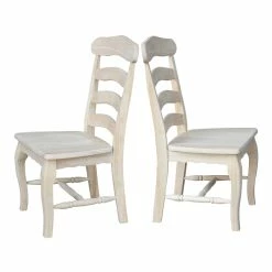 Top 10 😉 International Concepts Set Of Two Country French Chairs With Solid Seats ✨ -Cheap Office Chairs Store 1955193 4 L