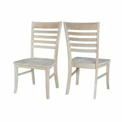 Budget 🤩 International Concepts Set Of Two Roma Ladderback Chairs 😀 -Cheap Office Chairs Store 1955194 1 L