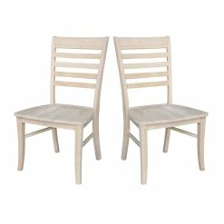 Budget 🤩 International Concepts Set Of Two Roma Ladderback Chairs 😀 -Cheap Office Chairs Store 1955194 2 L