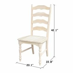 Promo 🧨 International Concepts Set Of Two Maine Ladderback Chairs 😉 -Cheap Office Chairs Store 1955205 2 L
