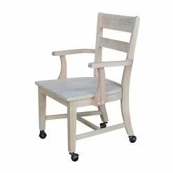 Wholesale ⭐ International Concepts Dining Chair With Casters 🥰 -Cheap Office Chairs Store 1955209 6 L