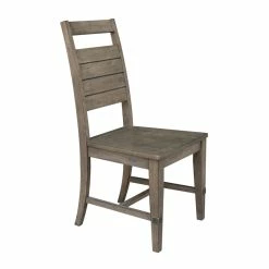 Hot Sale 🤩 International Concepts Set Of Two Farmhouse Chic Chairs Brindle Finish ❤️ -Cheap Office Chairs Store 1956086 3 L