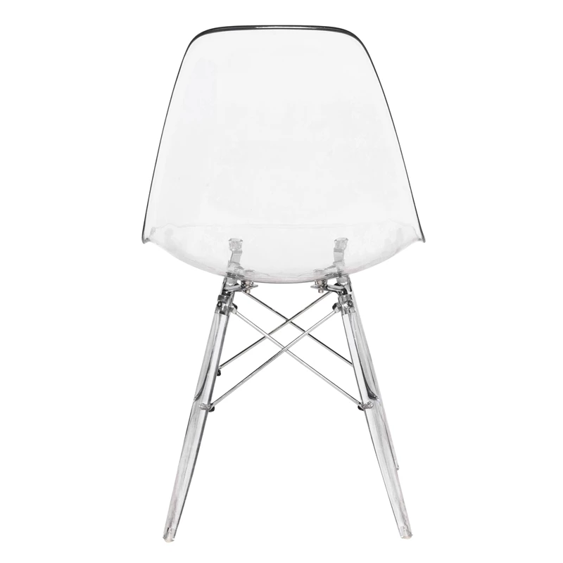 Best deal 🤩 LeisureMod Dover Dining Side Chair With Acrylic Eiffel Base In Clear 👍 6 Best deal 🤩 LeisureMod Dover Dining Side Chair With Acrylic Eiffel Base In Clear 👍 - Image 4