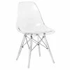 Best deal 🤩 LeisureMod Dover Dining Side Chair With Acrylic Eiffel Base In Clear 👍