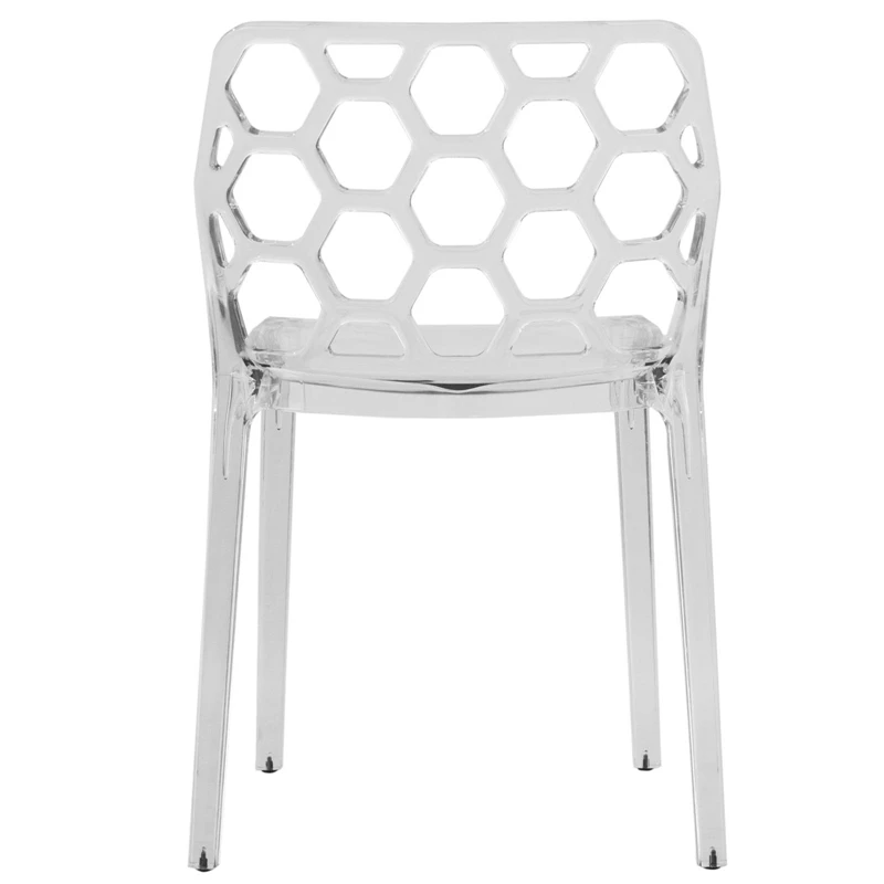 Top 10 ๐ LeisureMod Dynamic Modern Plastic Dining Side Chair Honeycomb Design In Clear โจ 6 Top 10 ๐ LeisureMod Dynamic Modern Plastic Dining Side Chair Honeycomb Design In Clear โจ - Image 4