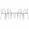 Buy ๐ LeisureMod Dynamic Plastic Dining Side Chair Honeycomb Design In Clear Set Of 4 โ 1 Buy ๐ LeisureMod Dynamic Plastic Dining Side Chair Honeycomb Design In Clear Set Of 4 โ -Cheap Office Chairs Store 1957525 L