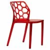 Cheapest 🧨 LeisureMod Dynamic Plastic Dining Side Chair Honeycomb Design In Red 🔔 -Cheap Office Chairs Store 1957529 L