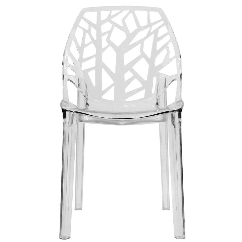 Best Sale 🛒 LeisureMod Cornelia Modern Plastic Dining Side Chair In Clear (Set Of 4) 👏 4 Best Sale 🛒 LeisureMod Cornelia Modern Plastic Dining Side Chair In Clear (Set Of 4) 👏 - Image 2