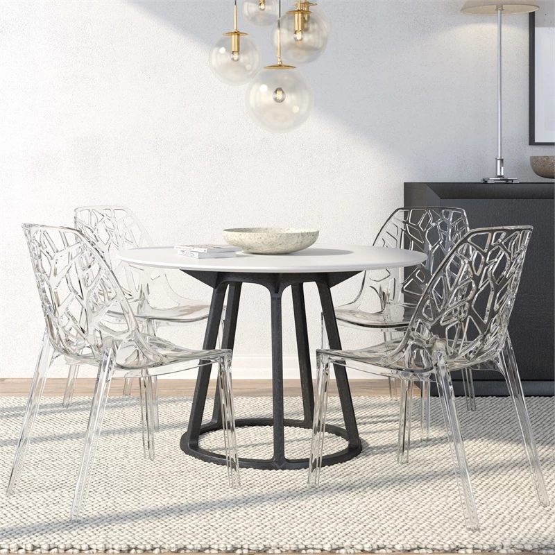 Best Sale 🛒 LeisureMod Cornelia Modern Plastic Dining Side Chair In Clear (Set Of 4) 👏 10 Best Sale 🛒 LeisureMod Cornelia Modern Plastic Dining Side Chair In Clear (Set Of 4) 👏 - Image 8