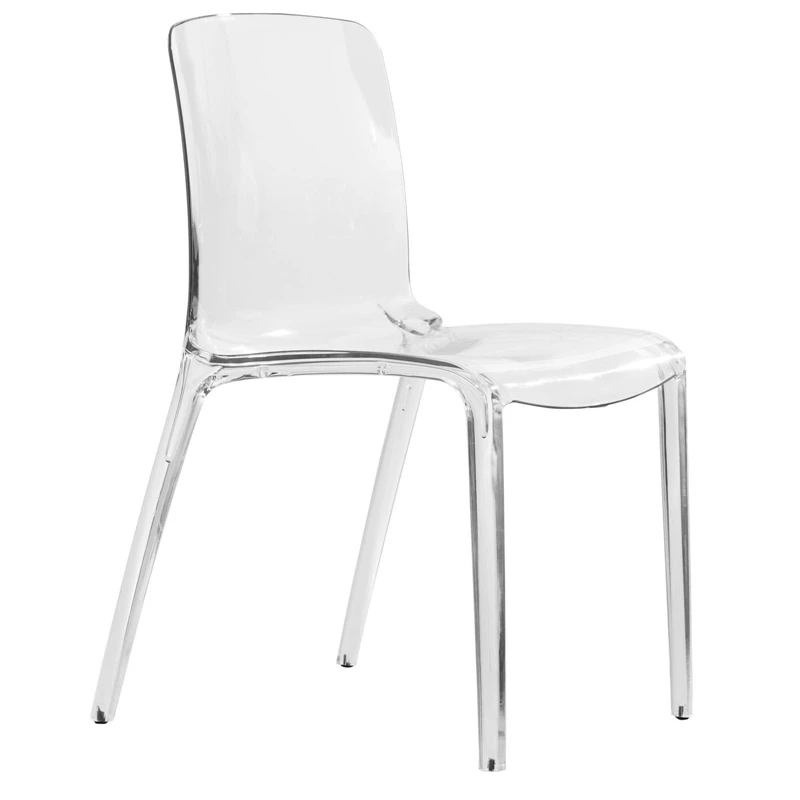 New ๐ LeisureMod Murray Mid-Century Modern Dining Side Chair In Clear ๐งจ 3 New ๐ LeisureMod Murray Mid-Century Modern Dining Side Chair In Clear ๐งจ