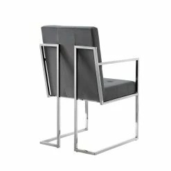 Promo 👍 Posh Living Evan Button Tufted Velvet Dining Chair Gray/Chrome (Set Of 2) ❤️ 12 Promo 👍 Posh Living Evan Button Tufted Velvet Dining Chair Gray/Chrome (Set Of 2) ❤️ -Cheap Office Chairs Store 1965372 2 L