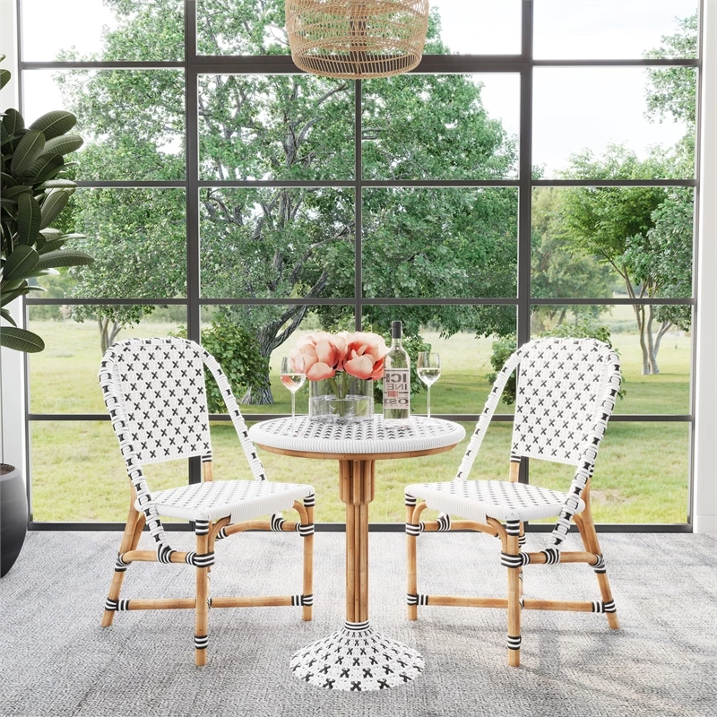 Promo ⭐ Butler Specialty Company Butler Specialty Tenor Rattan Dining Chair In White And Black ⭐ 11 Promo ⭐ Butler Specialty Company Butler Specialty Tenor Rattan Dining Chair In White And Black ⭐ - Image 9