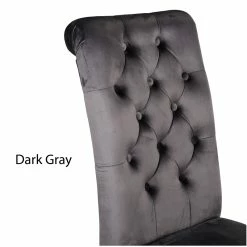 Best deal 🧨 Galaxy Home Furnishings Lucy 2 Piece Wood Legs Dinning Chair Finish With Velvet Fabric In Dark Gray 👍 -Cheap Office Chairs Store 1970812 2 L