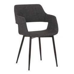 Cheap ❤️ Armen Living Ariana Charcoal Open Back Dining Accent Chair ❤️