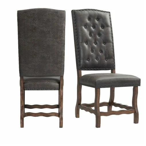 Hot Sale 😍 Picket House Furnishings Hayward Tufted Tall Back Side Chair Set 😉 -Cheap Office Chairs Store 1971413 L