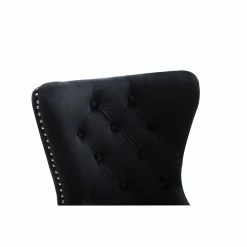 Buy 🔔 Galaxy Home Furnishings Erica 2 Piece Stainless Steel Legs Chair Finish With Velvet Fabric In Black ⌛ -Cheap Office Chairs Store 1971787 12 L