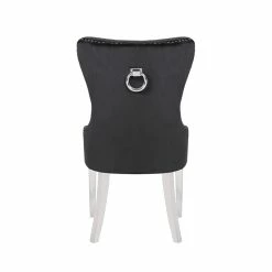 Buy 🔔 Galaxy Home Furnishings Erica 2 Piece Stainless Steel Legs Chair Finish With Velvet Fabric In Black ⌛ -Cheap Office Chairs Store 1971787 17 L