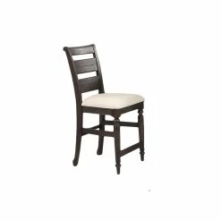Promo 😉 Bernards Bellamy 25" Solid Wood Ladder Back Counter Stool-Chocolate Brown 💯
