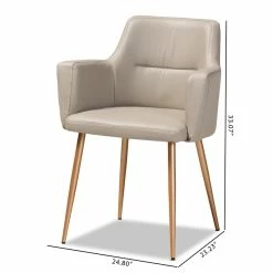 Wholesale ๐งจ Baxton Studio Martine Beige Upholstered Gold Metal Dining Chair ๐ 19 Wholesale ๐งจ Baxton Studio Martine Beige Upholstered Gold Metal Dining Chair ๐ -Cheap Office Chairs Store 1972335 8 L