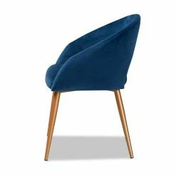 Deals 🥰 Baxton Studio Vianne Velvet Metal Dining Chair In Navy Blue 😀 13 Deals 🥰 Baxton Studio Vianne Velvet Metal Dining Chair In Navy Blue 😀 -Cheap Office Chairs Store 1972336 2 L