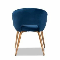 Deals 🥰 Baxton Studio Vianne Velvet Metal Dining Chair In Navy Blue 😀 14 Deals 🥰 Baxton Studio Vianne Velvet Metal Dining Chair In Navy Blue 😀 -Cheap Office Chairs Store 1972336 3 L