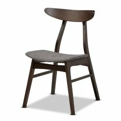 Brand new 👍 Baxton Studio Britte Dark Oak Wood Dining Chairs In Dark Gray - Set Of 4 ❤️ -Cheap Office Chairs Store 1975593 1 L