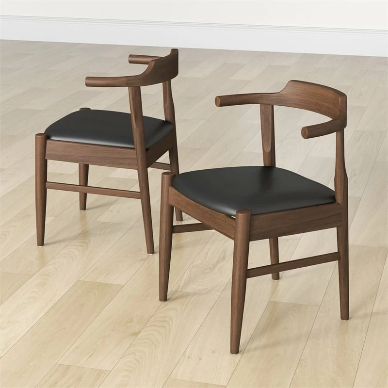 Best Sale โ๏ธ Ashcroft Kathy Mid-Century Modern Faux Leather Dining Chair In Black (Set Of 2) ๐ 7 Best Sale โ๏ธ Ashcroft Kathy Mid-Century Modern Faux Leather Dining Chair In Black (Set Of 2) ๐ - Image 5