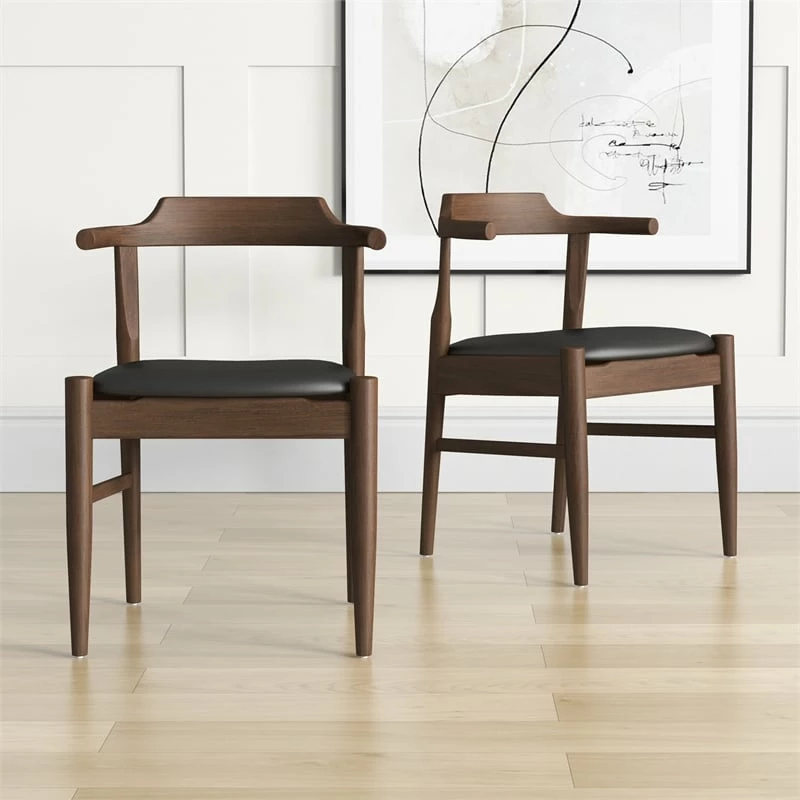 Best Sale โ๏ธ Ashcroft Kathy Mid-Century Modern Faux Leather Dining Chair In Black (Set Of 2) ๐ 9 Best Sale โ๏ธ Ashcroft Kathy Mid-Century Modern Faux Leather Dining Chair In Black (Set Of 2) ๐ - Image 7