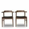 Discount 🎉 Pemberly Row Mid-Century Modern Leather Dining Chair In Black (Set Of 2) ❤️ -Cheap Office Chairs Store 1977603 L