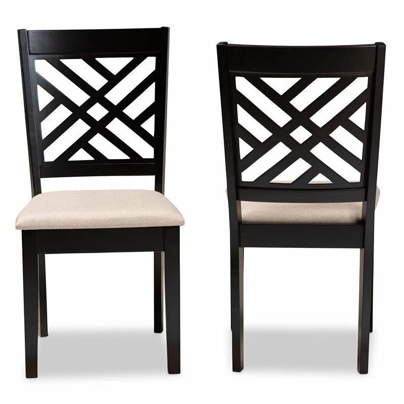 Coupon ๐ Set Of 2 Baxton Studio Caron SandUpholstered Espresso Wood Dining Chairs โจ 4 Coupon ๐ Set Of 2 Baxton Studio Caron SandUpholstered Espresso Wood Dining Chairs โจ - Image 2