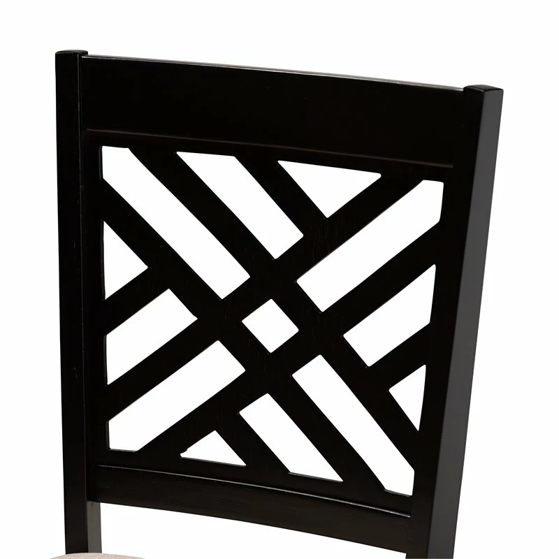 Coupon ๐ Set Of 2 Baxton Studio Caron SandUpholstered Espresso Wood Dining Chairs โจ 6 Coupon ๐ Set Of 2 Baxton Studio Caron SandUpholstered Espresso Wood Dining Chairs โจ - Image 4