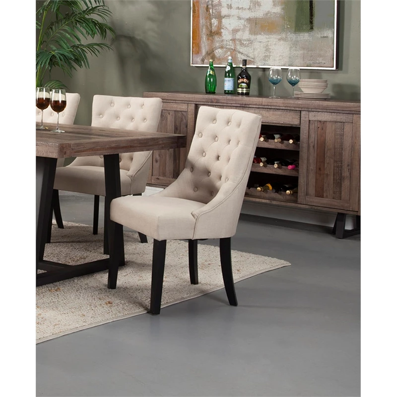 Hot Sale ๐ Alpine Furniture Prairie Set Of 2 Upholstered Dining Side Chairs In Black ๐ฅ 6 Hot Sale ๐ Alpine Furniture Prairie Set Of 2 Upholstered Dining Side Chairs In Black ๐ฅ - Image 4